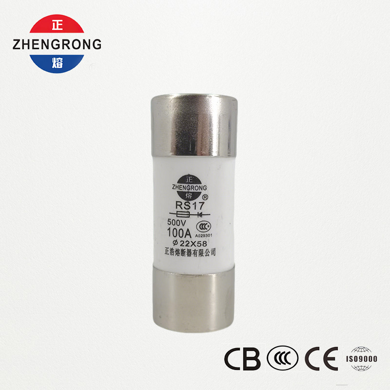 RS17 100A 500V Ekintza azkarreko fusible zilindrikoa | 22*58mm | CCC Ziurtagiria